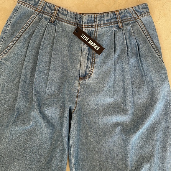 NWT STEVE MADDEN BLUE DENIM PANTS - Picture 4 of 10